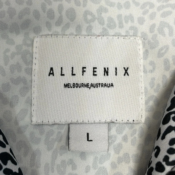 NWOT Anthropologie Allfenix All Fenix Leopard Print White Black Crop Jacket L - Picture 11 of 16